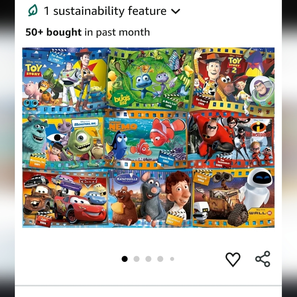 Made Once Disney Pixar 1000 Piece Ravensburger